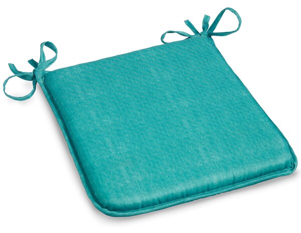 Plain Water Resistant Outdoor Square Seat Pad 42cm x 42cm Green