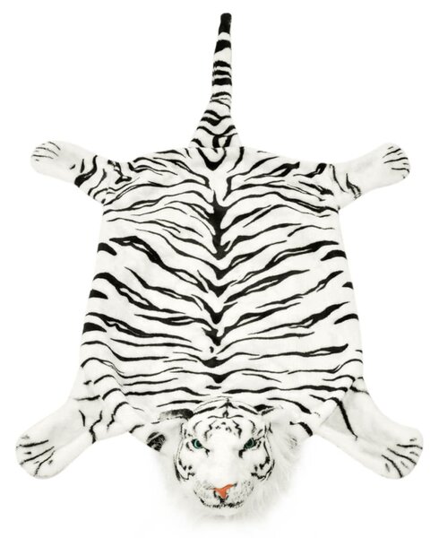 Tiger Carpet Plush 144 cm White