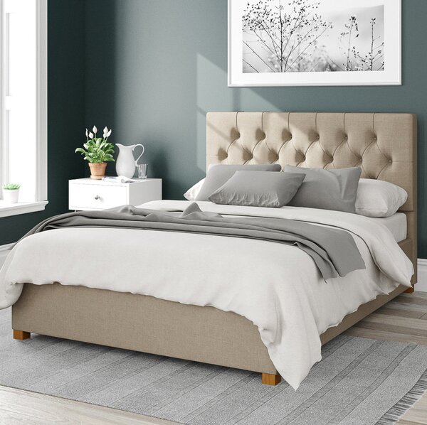 Olivier Eire Linen Ottoman Bed white