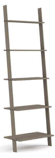 Consett Wooden Ladder Shelving Unit In Grey And Oak