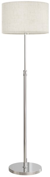 HOMCOM Floor Lamp with Remote, Height Adjustable Standing Lamp with Linen Shade, Dimmable with 3000K-6000K Adjustable Colour Temperatures, Foot Switch for Living Room Bedroom Office, Silver Tone