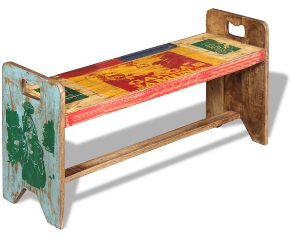 Cola Bench Solid Reclaimed Wood 100x30x50 cm