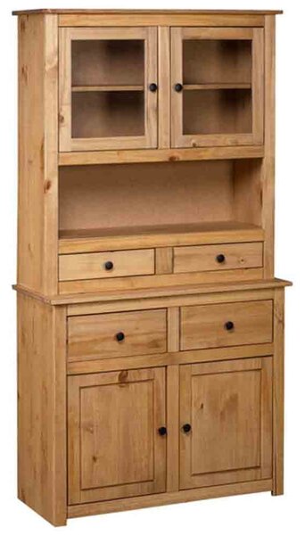 Bury Wooden Display Cabinet With 4 Doors In Brown