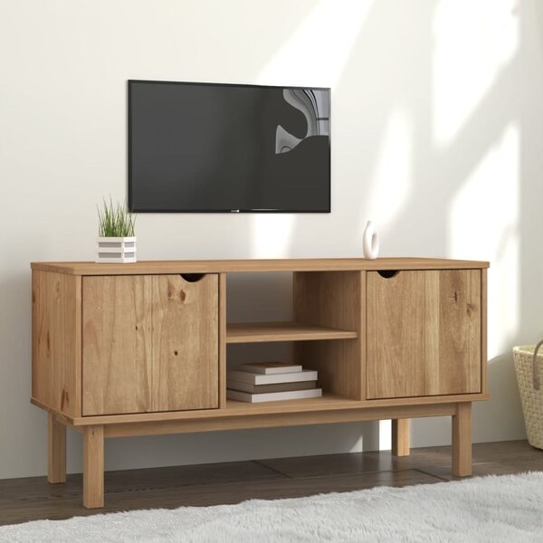 Harrow Wooden TV Stand With 2 Doors In Brown