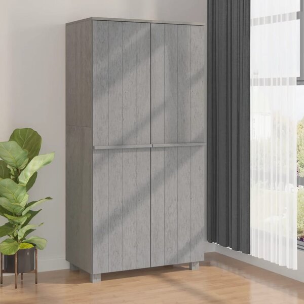 Hull Wooden Wardrobe With 2 Doors In Light Grey