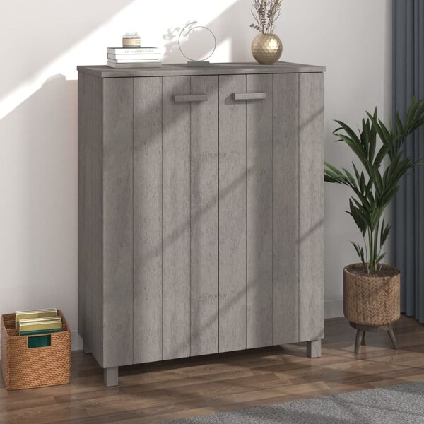 Hull Wooden Shoe Storage Cabinet 2 Doors In Light Grey