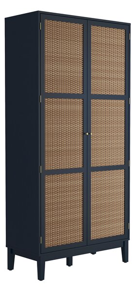 Bordeaux Wooden Wardrobe With 2 Doors In Blue