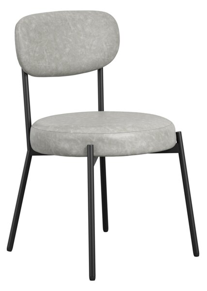 Smith PU Leather Dining Chair In Graphite