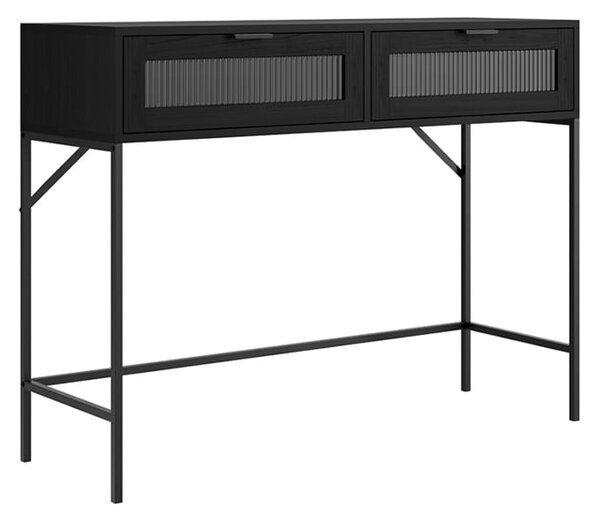 Lincoln Wooden Console Table With 2 Drawers In Black