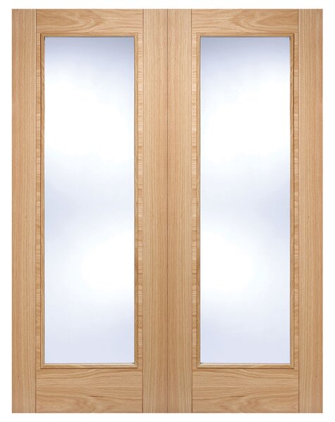 Vancouver 1981mm X 1219mm Clear Glass Internal Door Pair In Oak