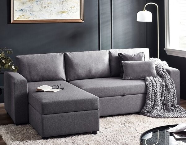 Akron Fabric Sofa Bed In Grey