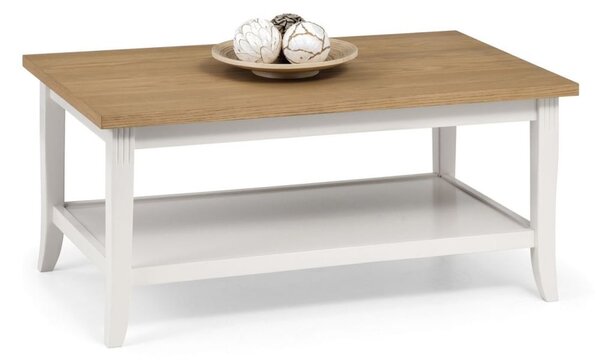 Dagan Wooden Coffee Table In Ivory And Oak