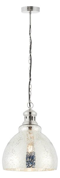 Darna Mercury Glass Pendant Light In Bright Nickel