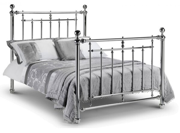 Eliot Metal Double Bed In Chrome