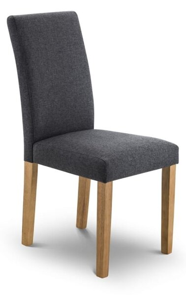 Hays Fabric Dining Chair With Light Oak Legs In Grey