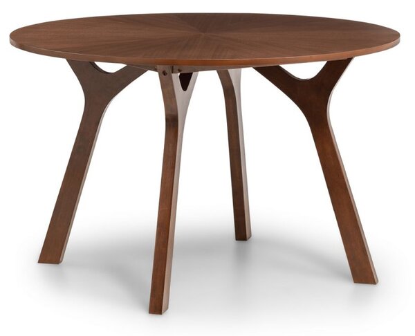 Hidalgo Wooden Dining Table Round In Walnut