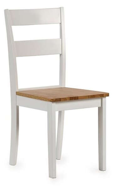 Lamar Wooden Dining Chair In Light Oak And White