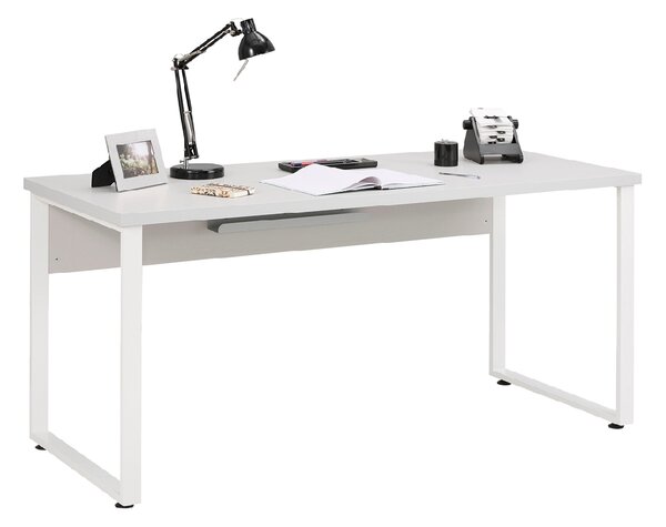 Macon Wooden Laptop Desk In Platinum Grey