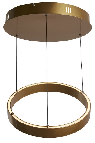 Layla Large Round Opal Acrylic Pendant Light In Matt Gold