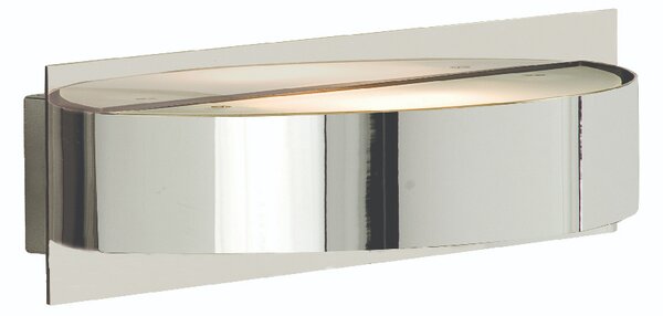 Vega Glass Shade Wall Light In Chrome