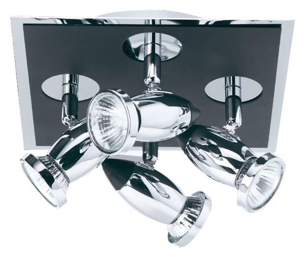 Comet 4 Light Square Spotlight In Chrome And Matt Black