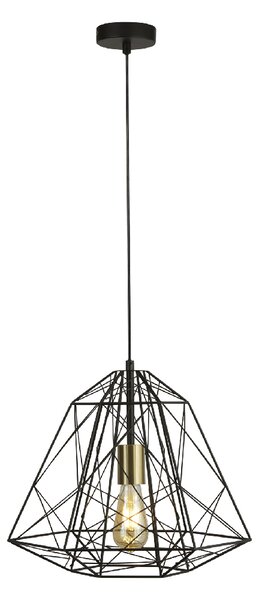 Bern Geomectric Cage Ceiling Pendant Light In Matt Black