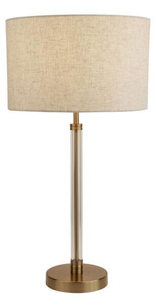 Siena Oatmeal Fabric Shade Table Lamp In Bronze