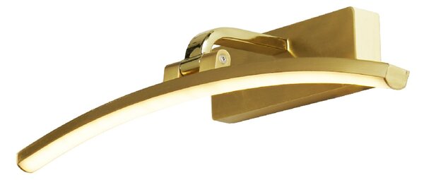 Santorini LED Picture Light Small In Satin Brass And Brushed