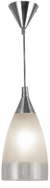 Ankara Acid Glass Shade Pendant Light In Satin Silver