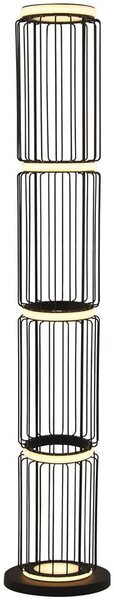 Circolo LED Cage Floor Lamp In Black And White