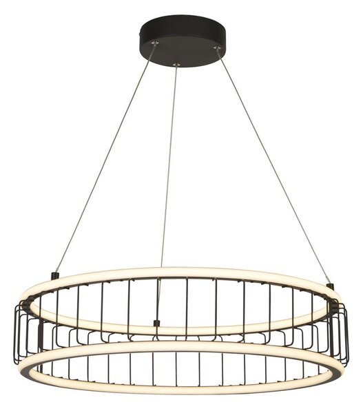 Circolo LED Cage Drum Pendant Light Large In Black And White