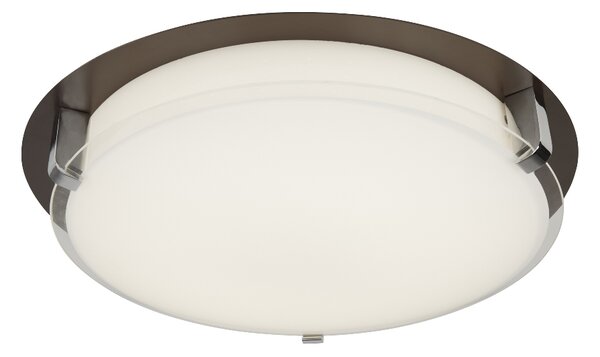 Edinburgh LED Opal Glass Flush Light In Brown