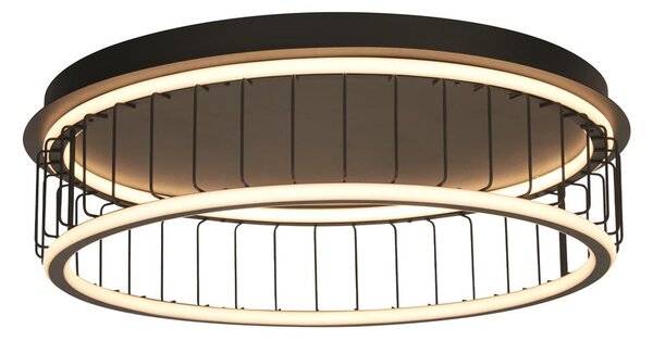 Circolo LED Cage Flush Ceiling Light Large In Black And White