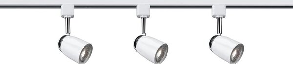 Track LED 3 Light Spotlight In White Metal