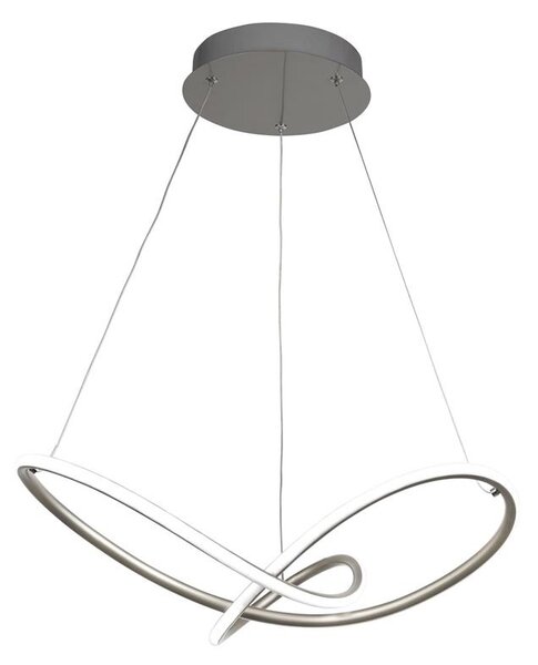 Magic LED Ceiling Pendant Light In Satin Silver