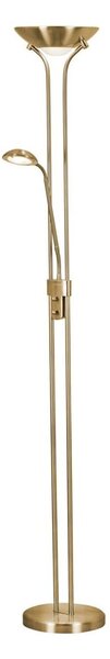 Bend Glass Mother And Child Floor Lamp In Satin Brass