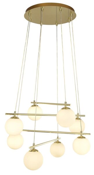 Kris Cross 8 Light Ceiling Pendant Light In Gold