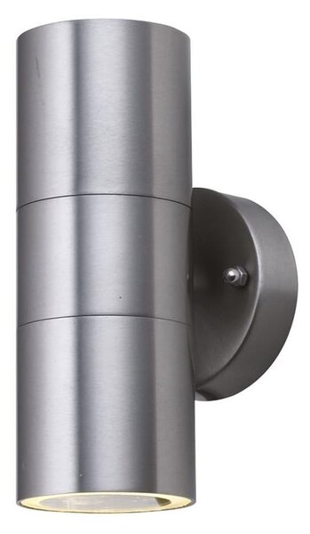 Metro LED Outdoor Wall Light Large In Silver