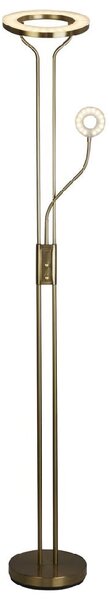 Ames LED Mother And Child Floor Lamp In Satin Brass