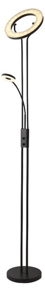 Ames LED Mother And Child Floor Lamp In Matt Black