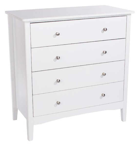 Kamuy Wooden Chest Of 4 Drawers In White