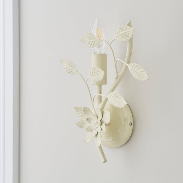 Chantelle Floral Wall Light White