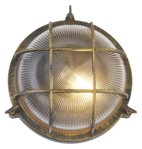 Avon Bulkhead Outdoor Light In Brass