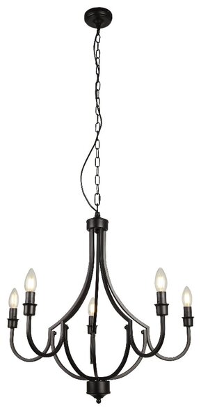 Lodge 5 Light Ceiling Pendant Light In Black