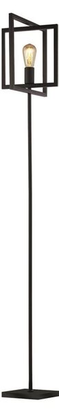 Plaza Square Metal Floor Lamp In Matt Black