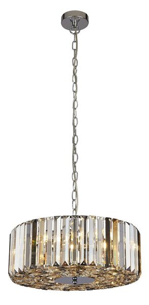 Chapeau 4 Light Crystal Shade Pendant Light In Chrome