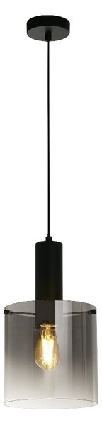 Sweden Smoked Ombre Glass Pendant Light Matt Black