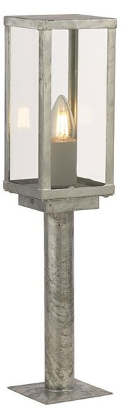 Berea Glass Outdoor Light Post Lamp Small In Silver