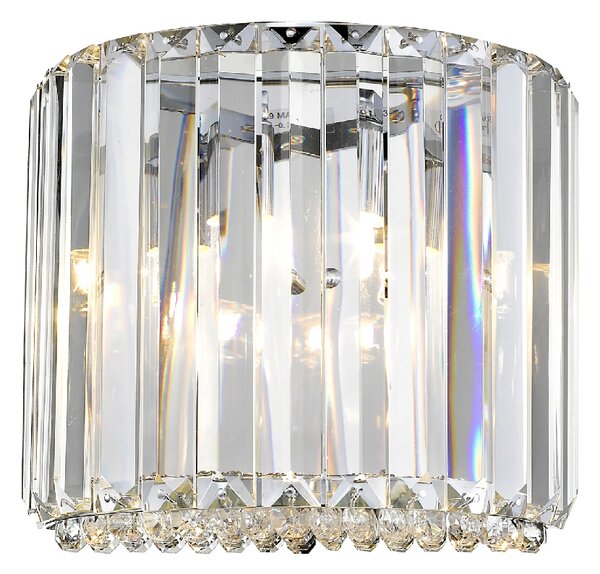 Belgravia Clear Crystal Wall Light In Chrome