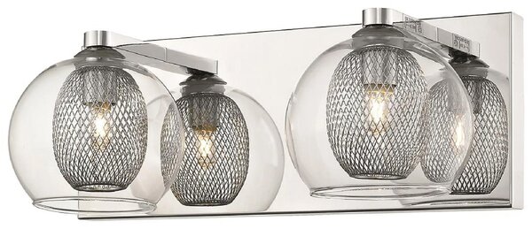 Cannonbury Clear Glass Shade Wall Light In Chrome